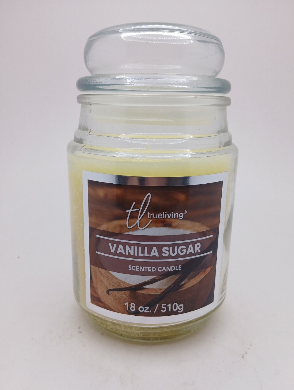 Vanilla Sugar Scented, Classic 18oz Large Jar Single Wick, Candle